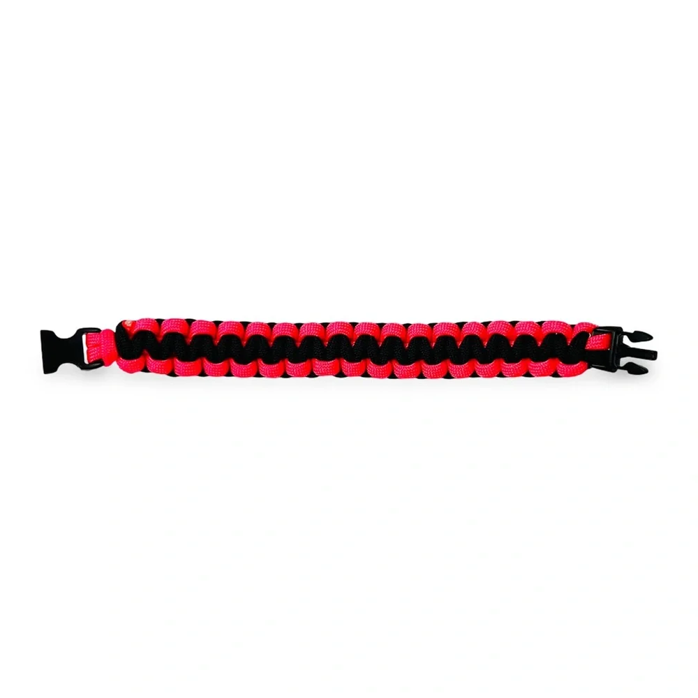 Hot Pink & Black Paracord Bracelet